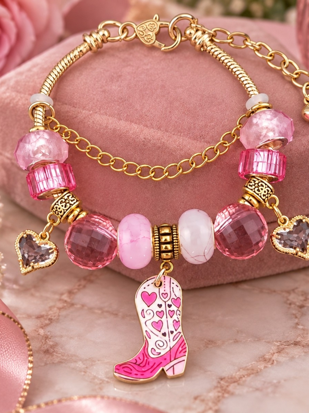 Pink Rodeo Romance Western Bracelet - Picture 5 of 6